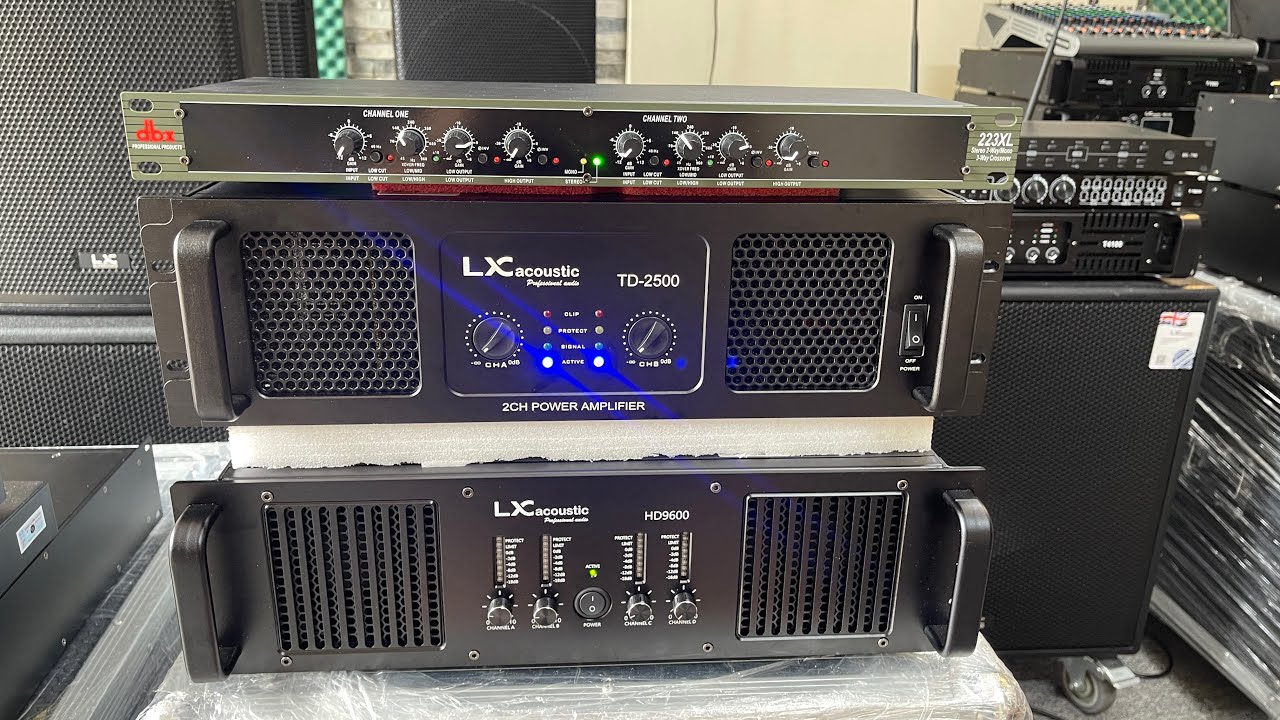 Combo Đẩy Công Suất Lớn LX TD2500 Và HD9600 - Dùng Cốt Cơ Dbx 223XL Chia Full Cắt Sub. Lh:0386489826