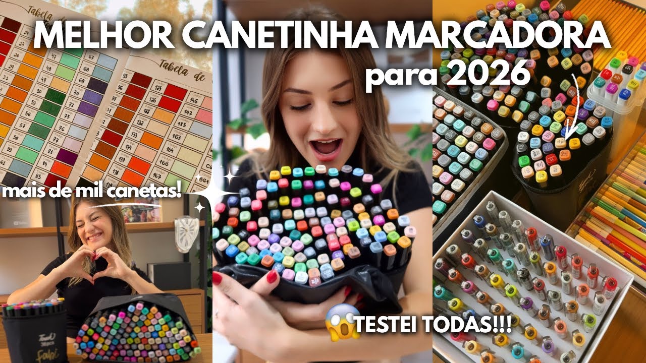 Tenho mais de MIL canetinhas marcadoras | Qual a melhor? Testei todas | touch, CiS, NewPen…