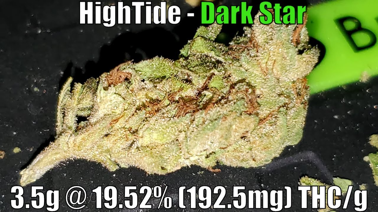HighTide - Dark Star Unboxing Review - 3.5g @ 19.52% (192.5mg) THC/g (+Extreme Closeups)