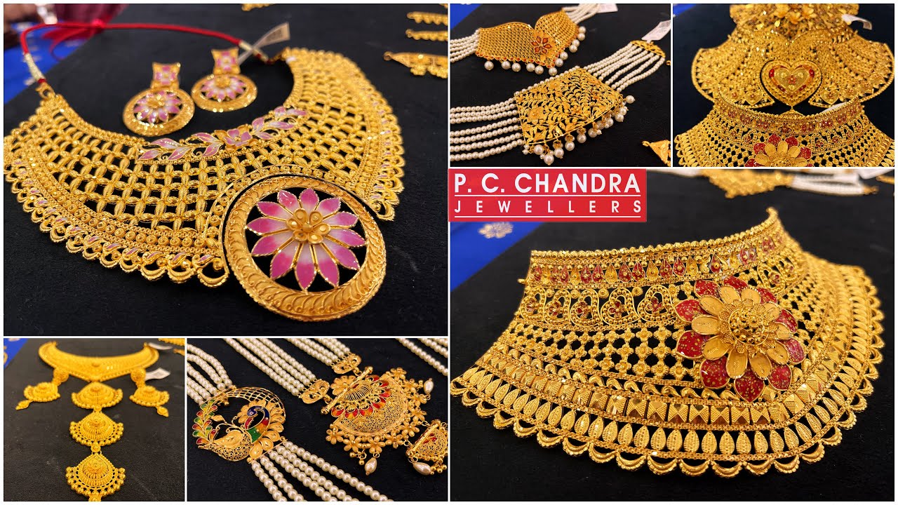 PC CHANDRA Barasat Swarna Mrigaya spl exclusive gold jewellery ! Gold choker / bangle / chur / bala