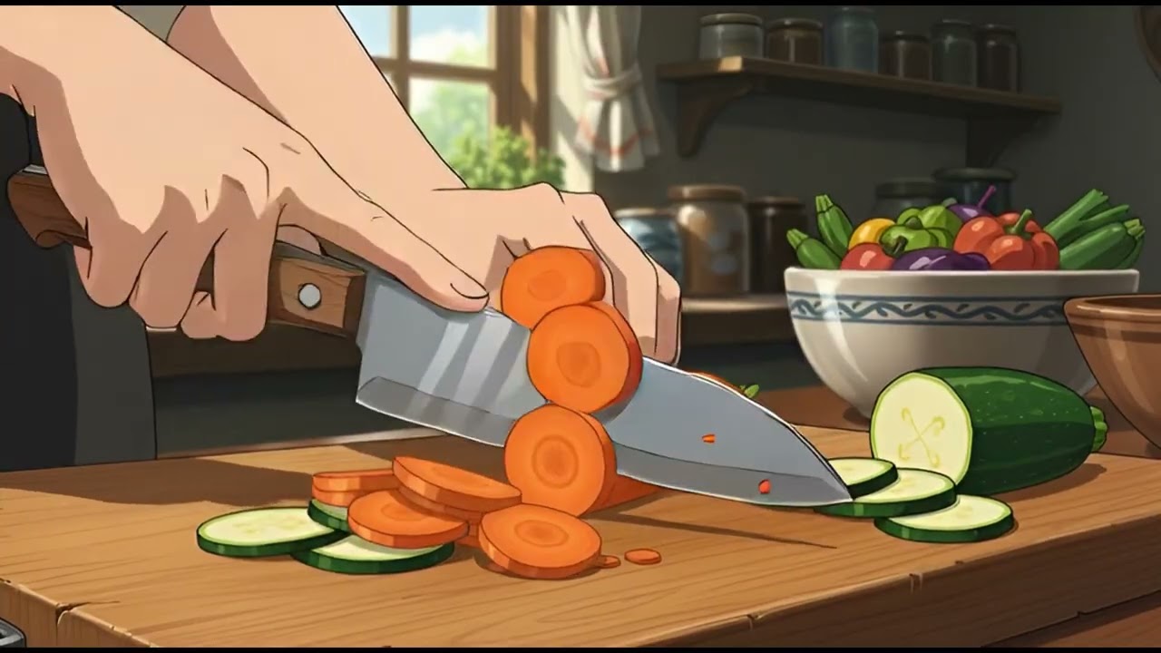 Cozy Kitchen ASMR | Gentle Vegetable Cutting | No Talking | No Music