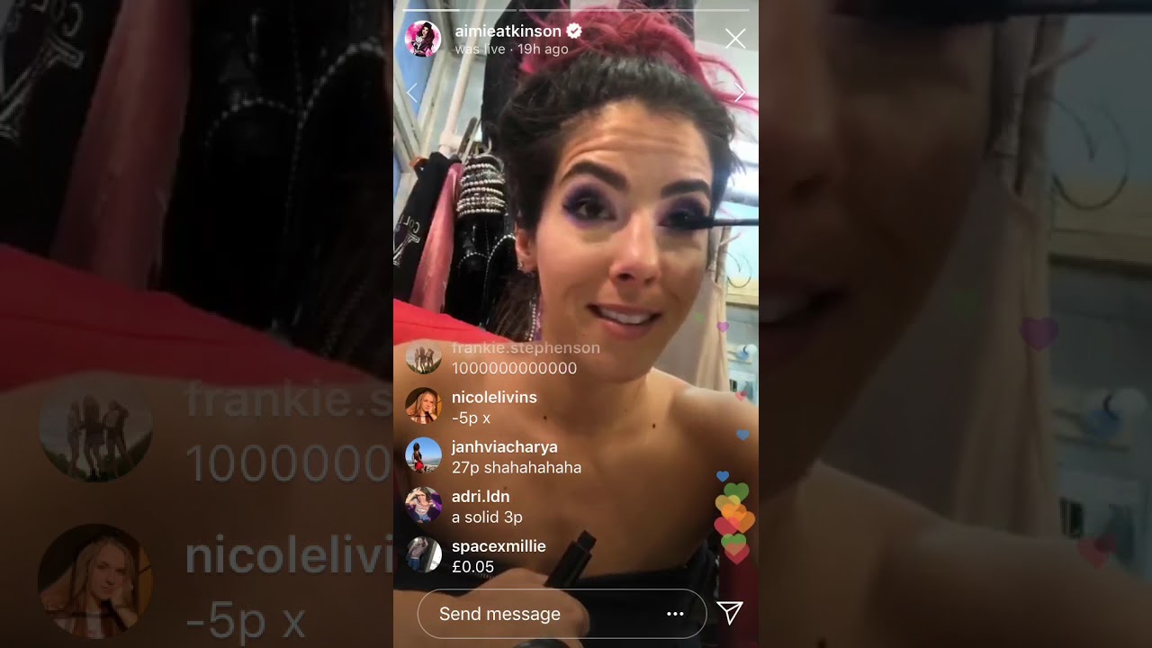 Aimie Atkinson Instagram Live 5/10/19 part 1