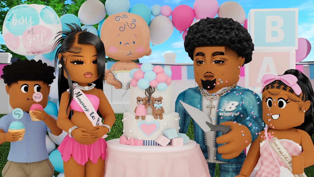 OUR BABY'S OFFICIAL GENDER REVEAL!! *Bloxburg Family Roleplay
