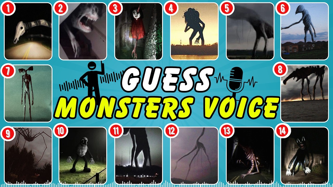 Guess All Trevor Henderson Creatures By Voice | Siren Head, House Head | Trevor Henderson Monsters