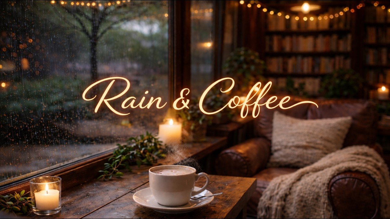 Rain & Coffee ☕ Cozy Rainy Evening Ambience for Relax & Study (2 Hours)