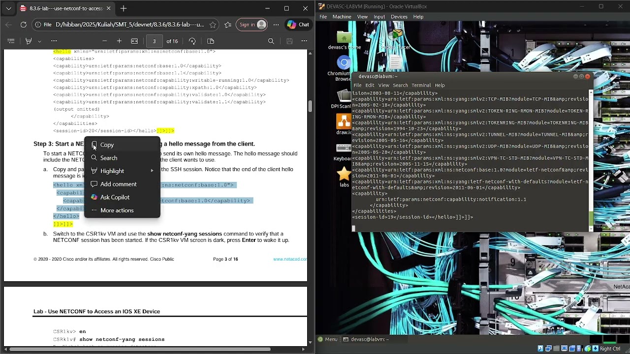 8.3.6 Lab - Use NETCONF to Access an IOS XE Device (DEVNET)