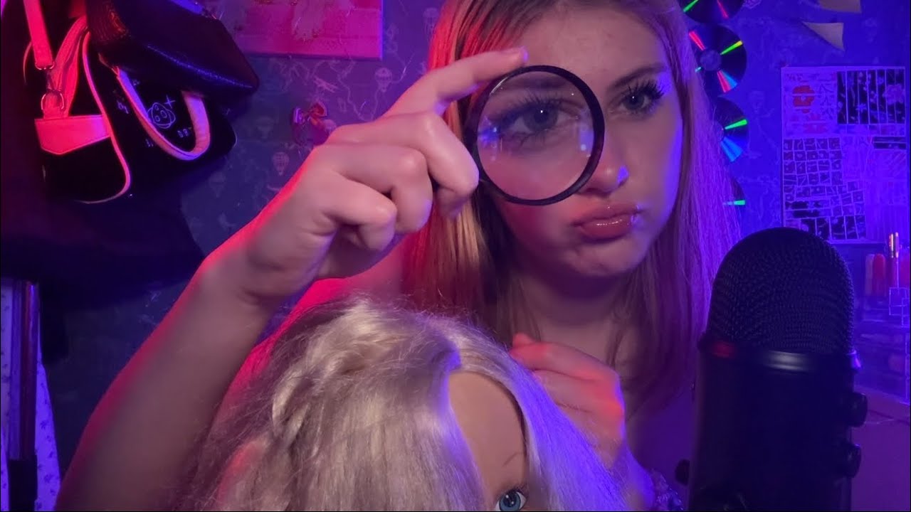 Асмр странная девушка копается в ваших волосах/голове💕 Asmr strange girl digs into your hair/head💕