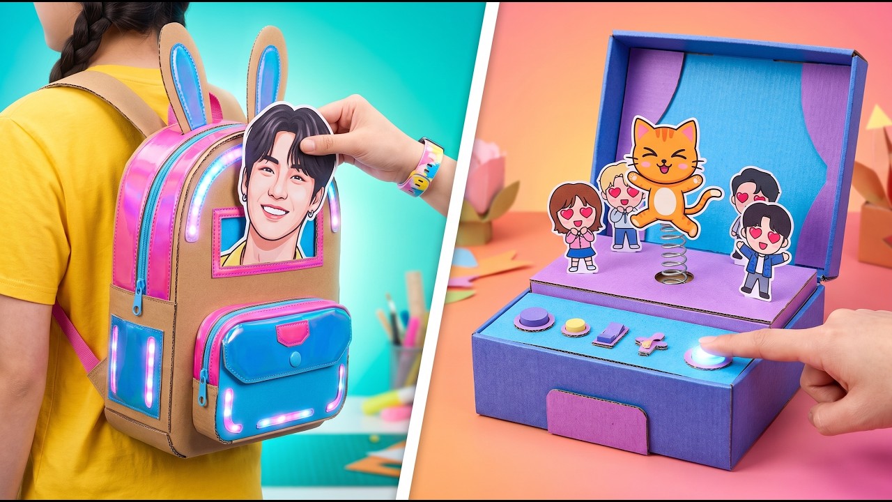 Sprunki K-pop DIY Adventure ✨🎒 Viral Cardboard Backpack + 2D Paper Quest 🤯