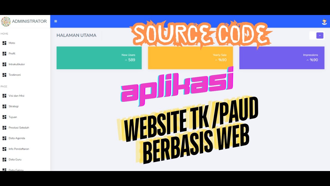 Source Code   Aplikasi Website TK atau PAUD Berbasis Web