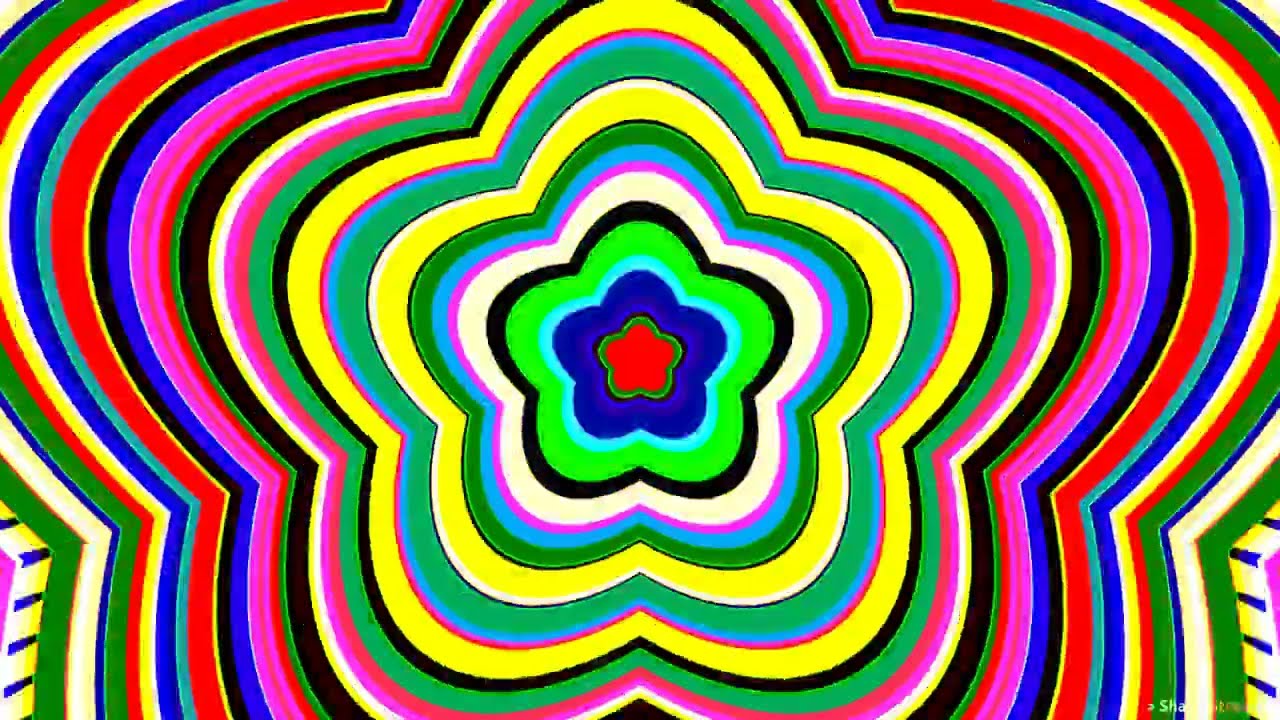 Symmetry in Motion: Shape Streams Floral Tunnel, Multicolor Flower Tunnel Background