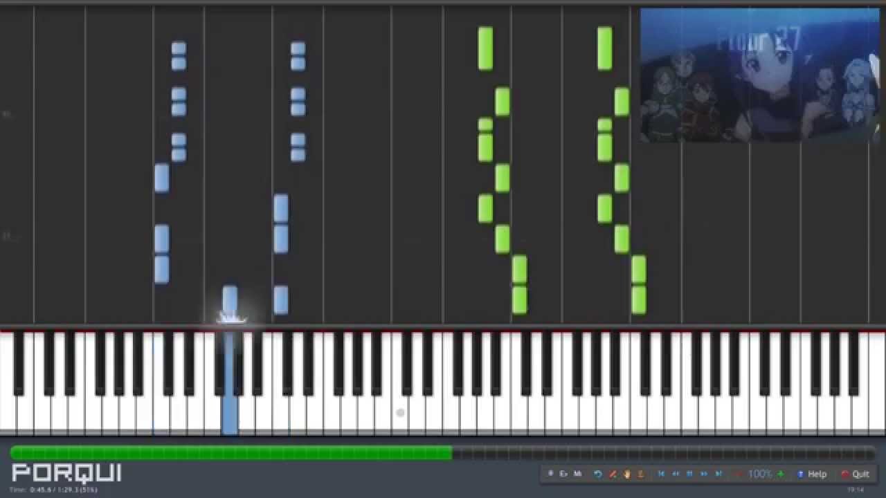 Sword Art Online II Opening 2 - courage (Piano Synthesia)