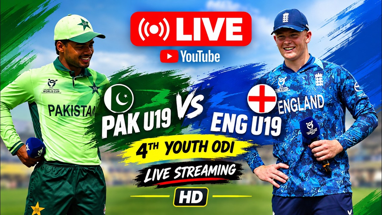 PAK U19 vs ENG U19 LIVE | 4th Youth ODI | Live Streaming HD