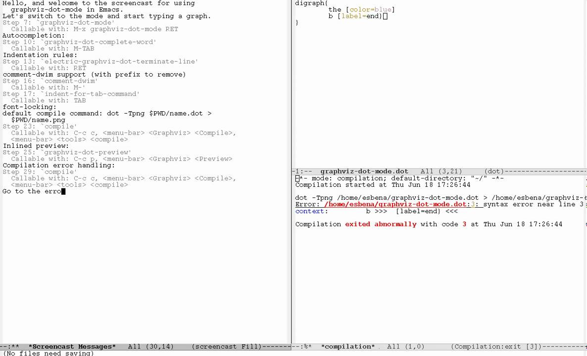 Emacs: graphviz-dot-mode
