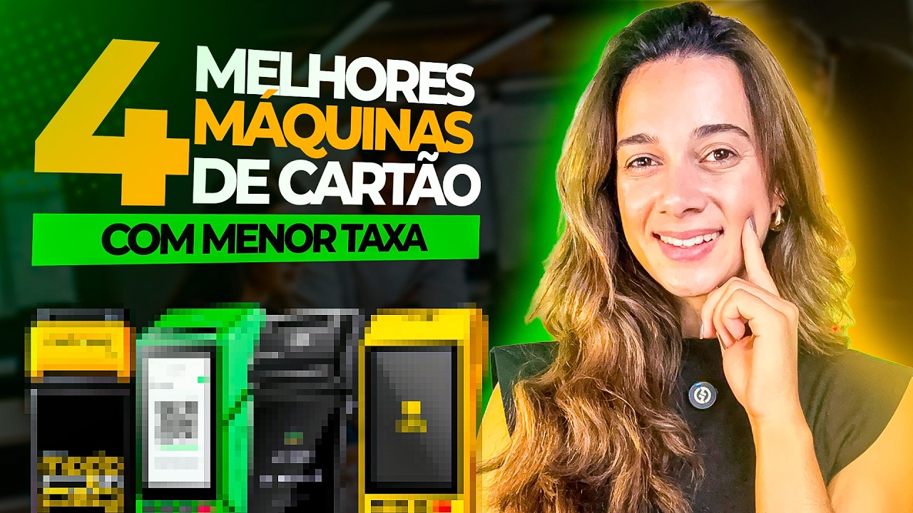4 MELHORES M&Aacute;QUINAS de CART&Atilde;O com MENOR TAXA - TON, MODOPAG, INFINITEPAY ou YELLY?