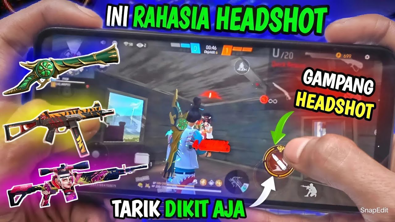 LENGKAP 🎯 CARA HEADSHOT FREE FIRE 2024✅ PEMULA WAJIB COBA