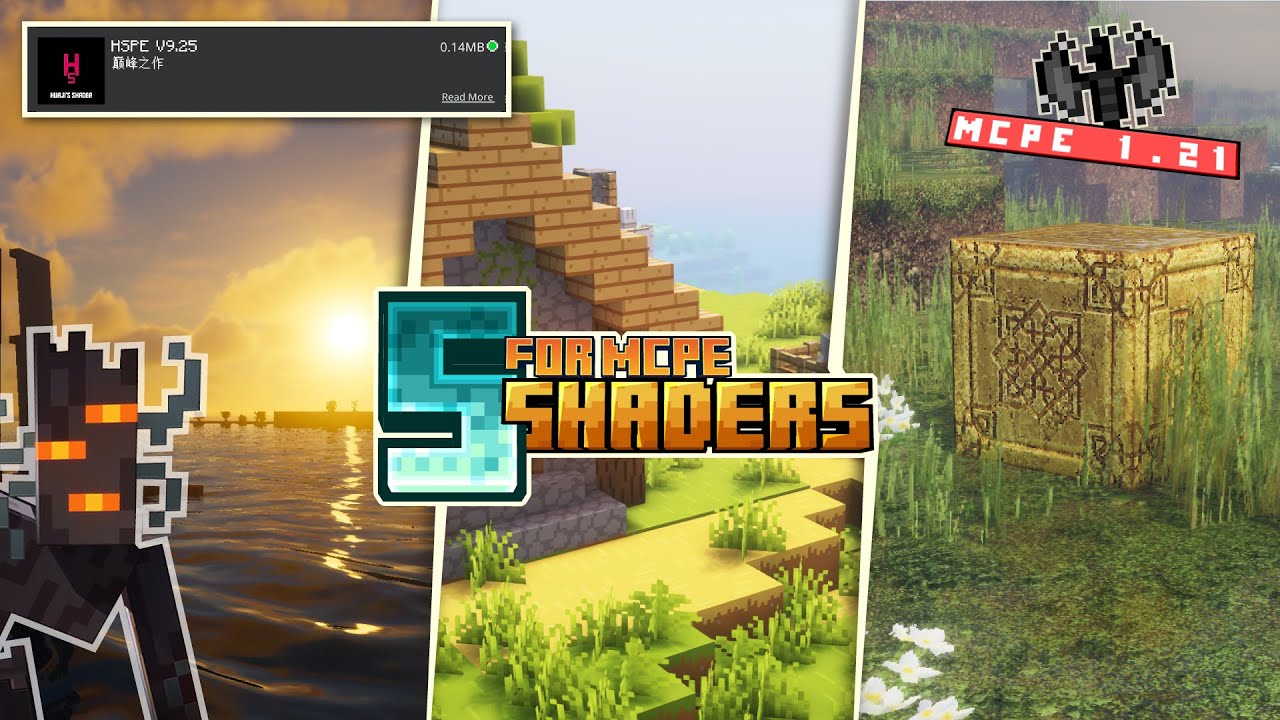 5 SHADERS REALISTIC TERBAIK - Di Minecraft PE 1.21+ | MCPE Render Dragon Low End Device