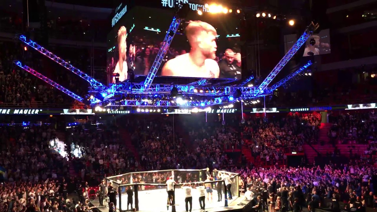 Alexander Gustafsson entrance at UFC Stockholm, Ericsson Globe 2019-06-01