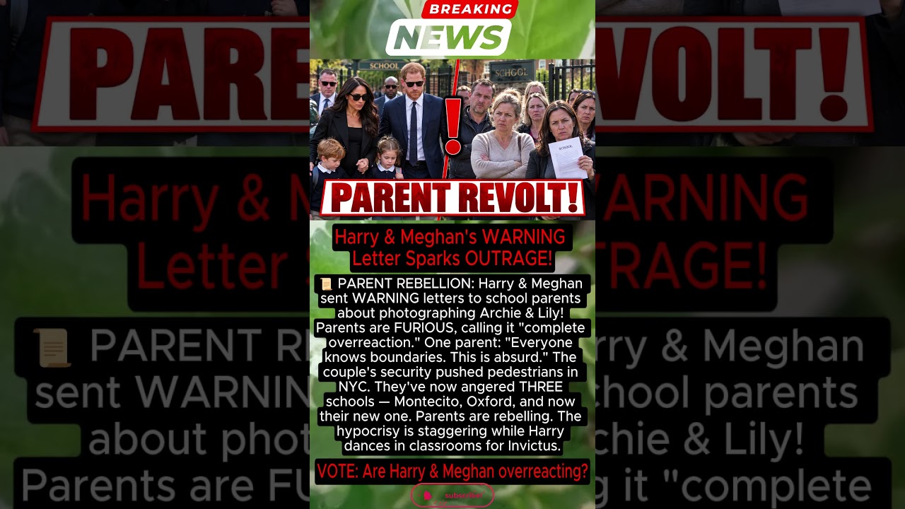 School Parents REVOLT Against Harry & Meghan &mdash; 