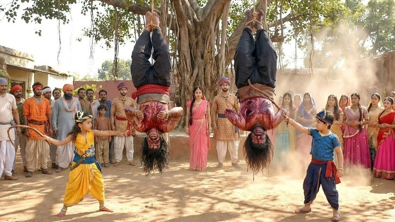 बालकृष्ण ने मायावी छलिया को उल्टा लटका दिया | #yashomatimaiyaakenandlala #krishnaleela #ymkn #Kanha