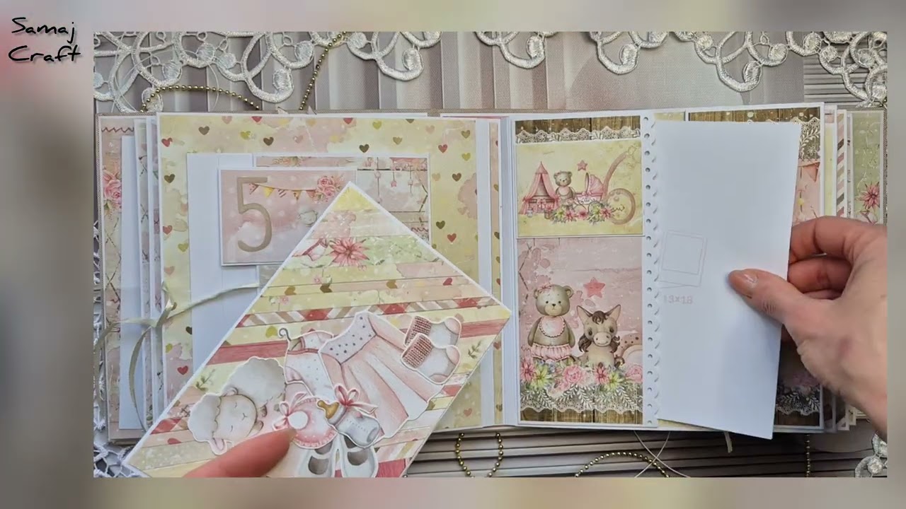 ALBUM DLA ZUZI  - Pamiątka na pierwszy rok życia scrapbooking/Diy