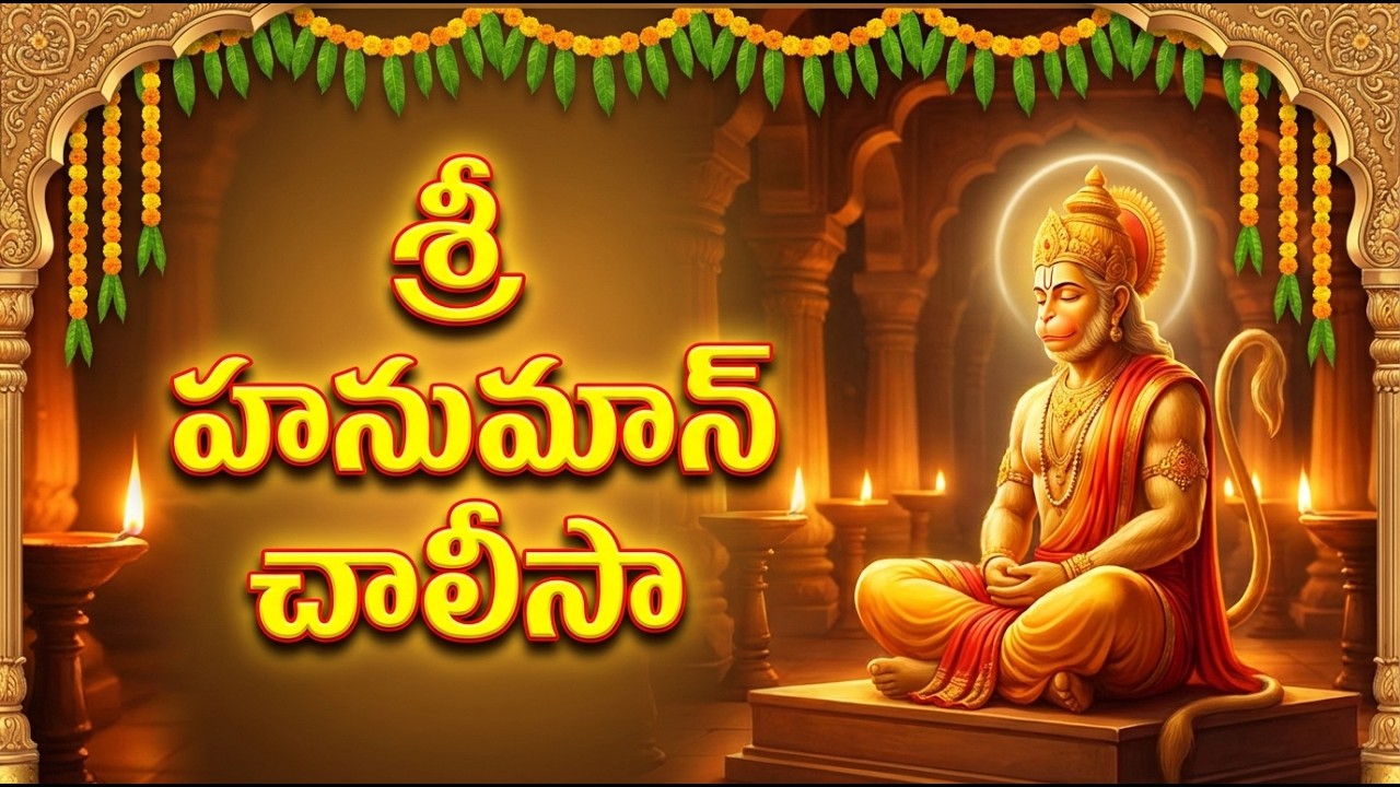 Hanuman Chalisa In Telugu With Lyrics | Tuesday Special Hanuman Mantra | Telugu Devotional