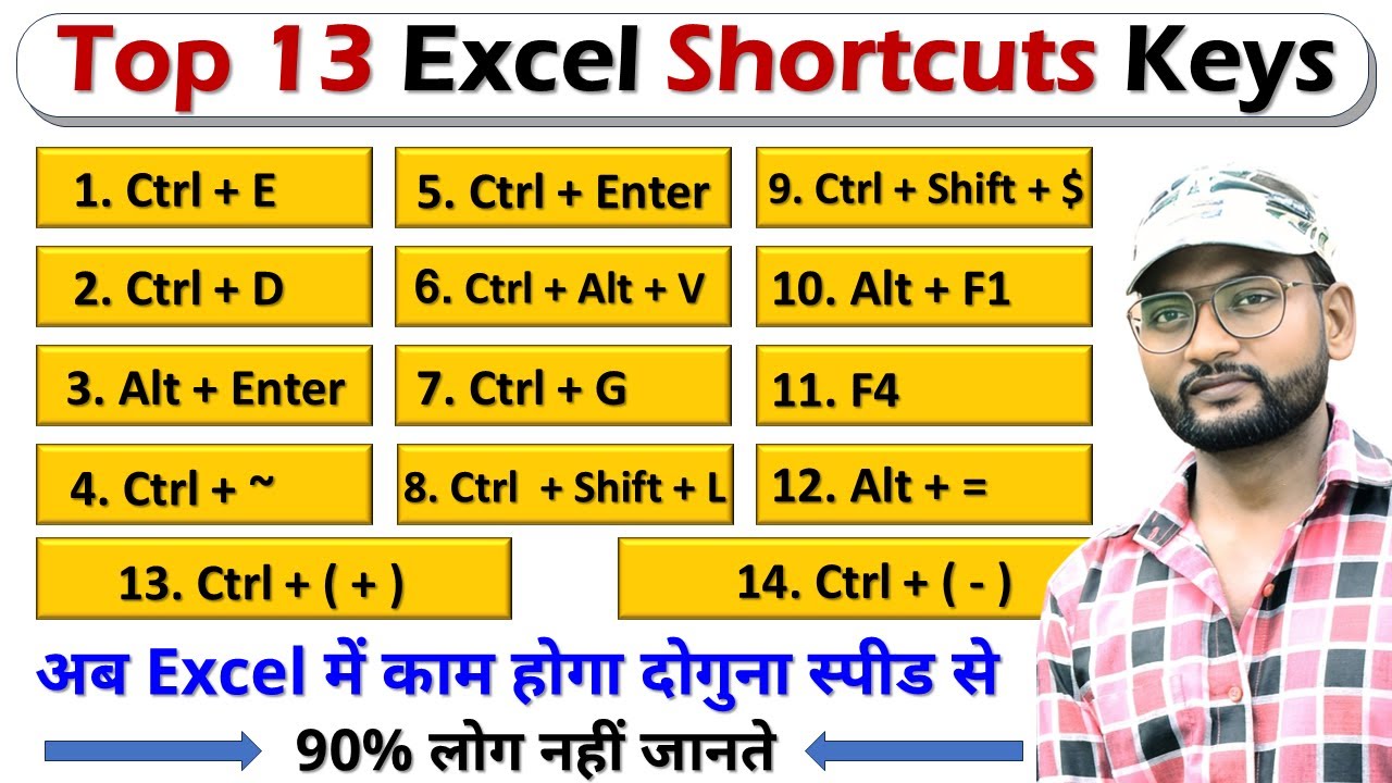OMG 🔥Top 13 Excel Shortcuts | Excel Keyboard Shortcuts | Excel Shortcut Key in Hindi