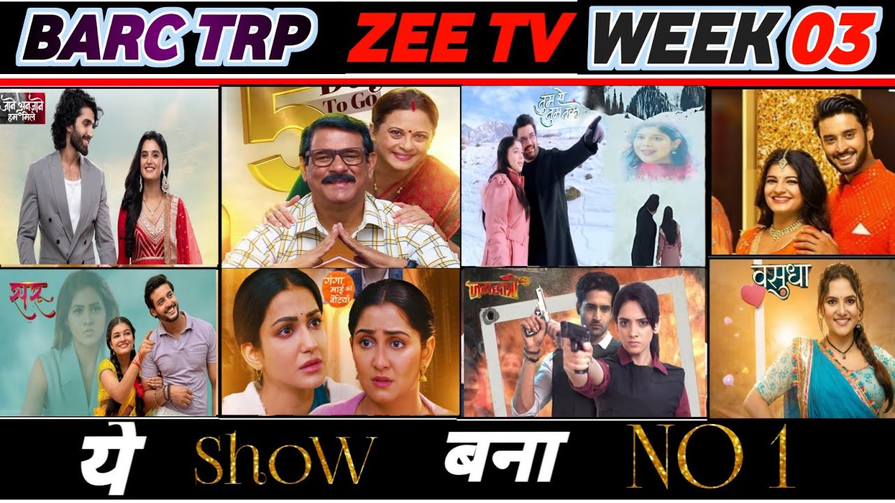 Zee TV Barc Trp of Week 03 (2026) : Saru,Lakshmi Niwas, Tum Se Tum Tak, Vasudha, Saru, JAHM
