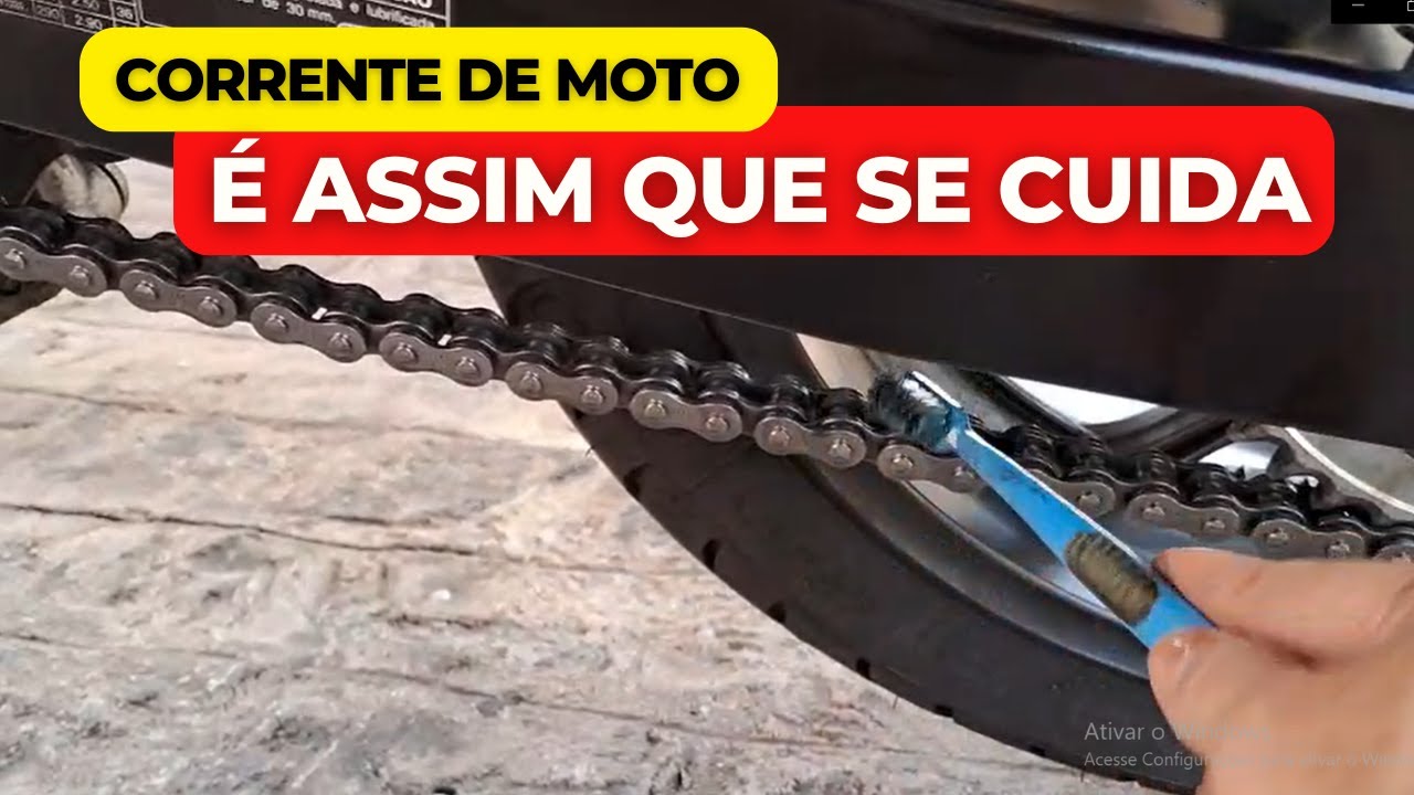 CORRENTE DE MOTO, É ASSIM QUE SE CUIDA!