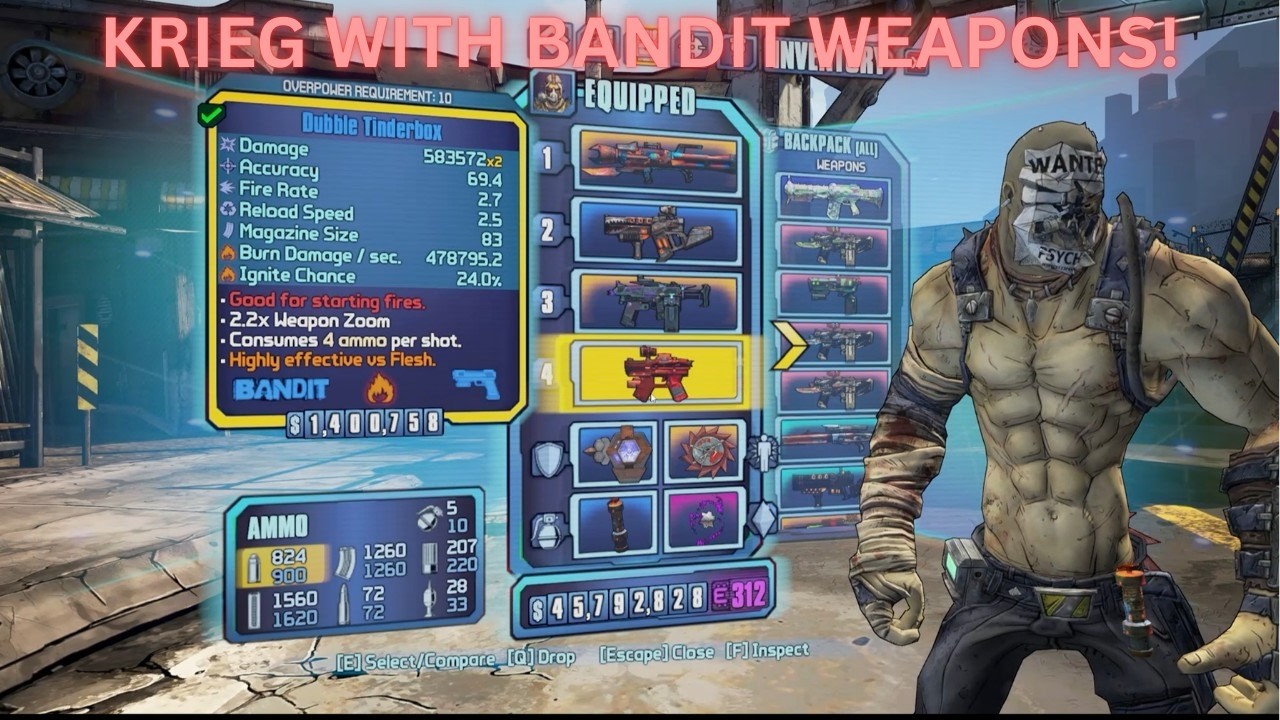 Torch Krieg: Bandit Weapons Build