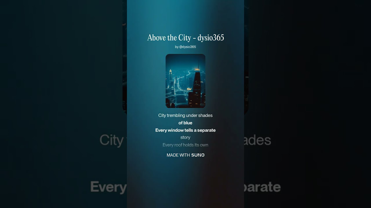 Above the City   dysio365 #BirdsEyeView #NewMusic #IndieMusic #OriginalSong #MusicRelease