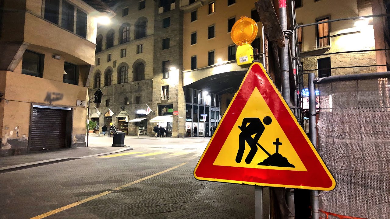 Street Art Florence, Italy - Life or Work by HONCE