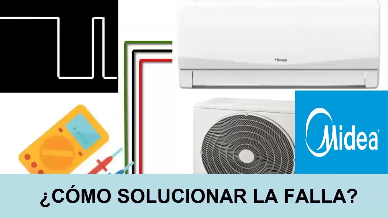 MIDEA Código de error E1 Falta Falla de Comunicación entre unidad interior exterior A Acondicionado