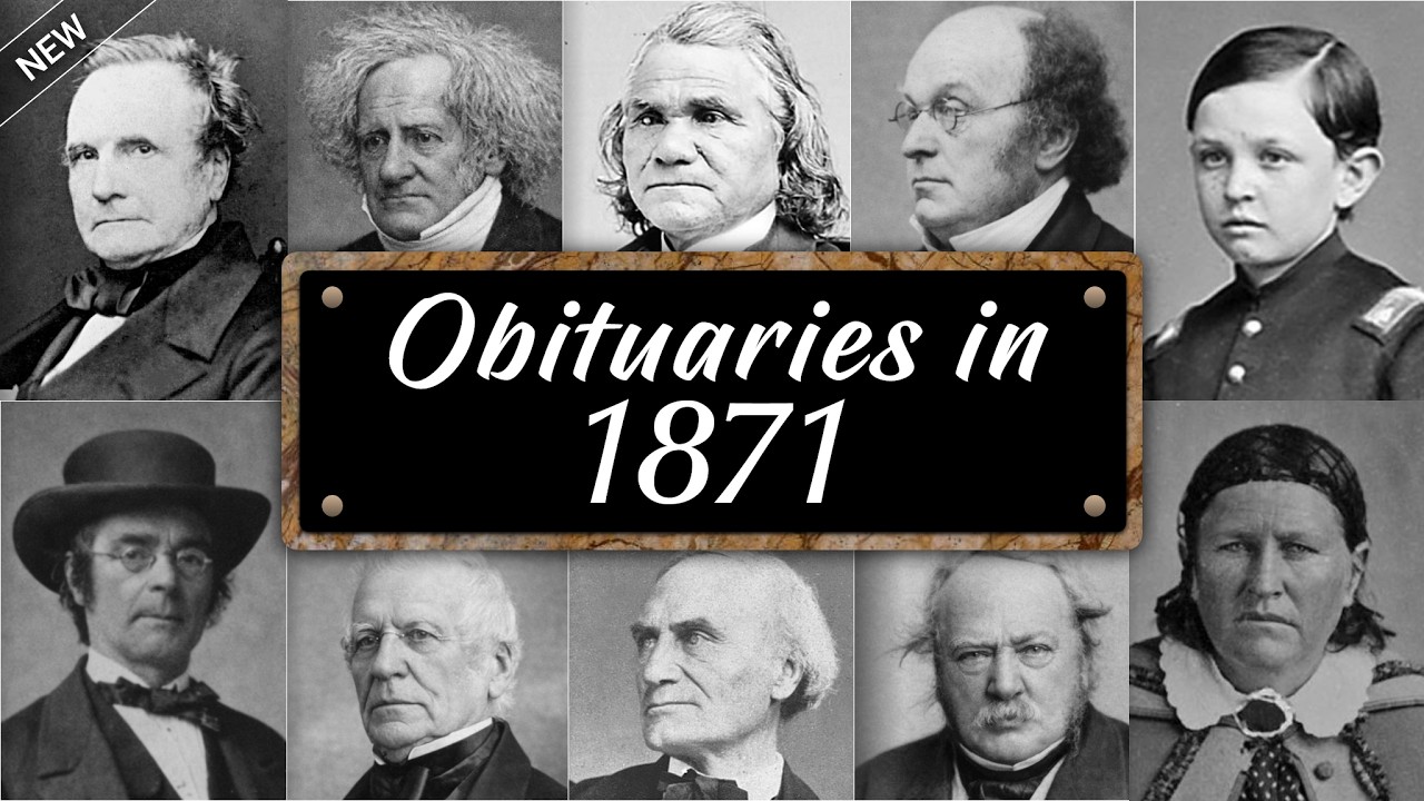 Obituary: Famous Faces WE LOST in 1871