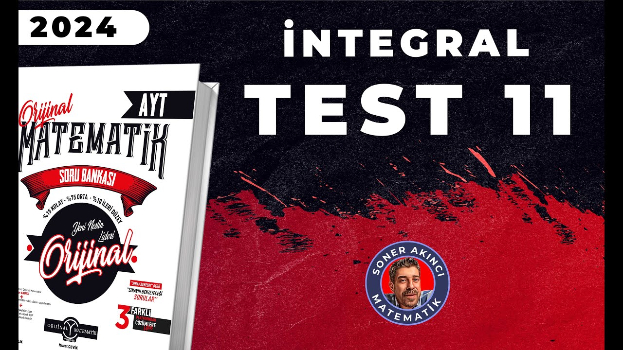 İntegral TEST 11 | ORİJİNAL AYT SORU BANKASI | #yks2024
