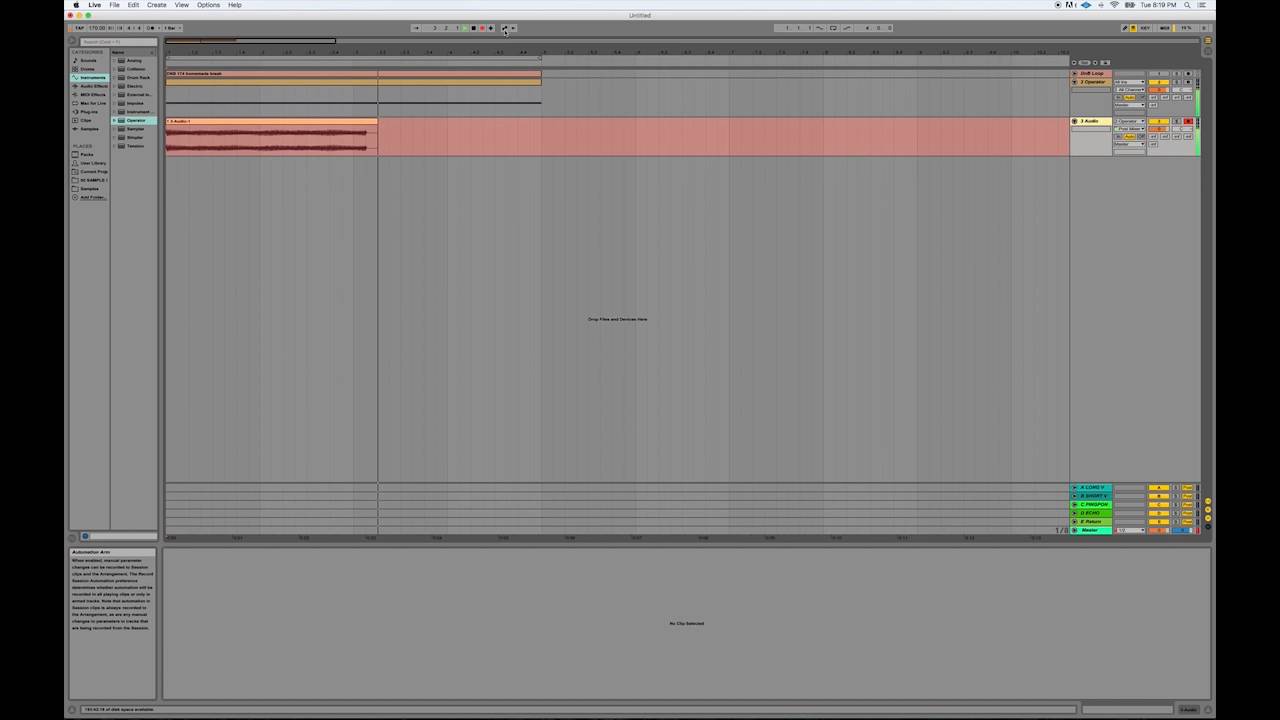 Drum & Bass style reese bass using Ableton's Operator and Sampler