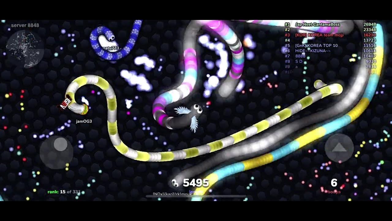 ◯ぬ前に一体俺はどこを見ていたのだろう....? #slitherio #スリザリオ #スリザリオスマホ 