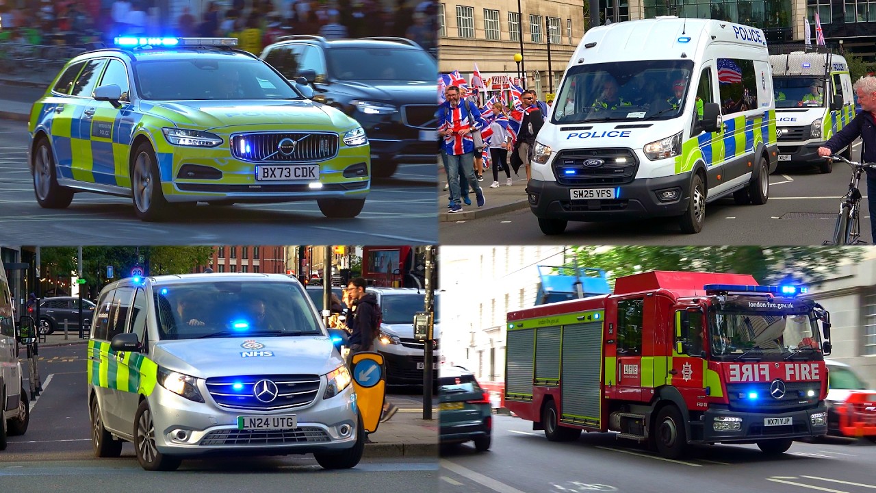 Emergency vehicles lights + sirens in London [collection]