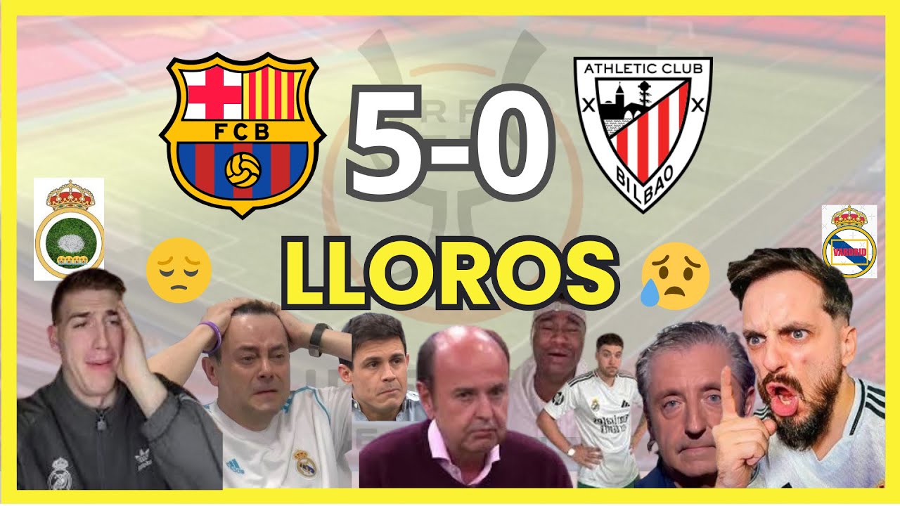 😂🔥 LOS MEJORES LLOROS MADRIDISTAS - BARCELONA 5 ATHLETIC 0 (GOLEADA DEL BARZA🔵🔴 )