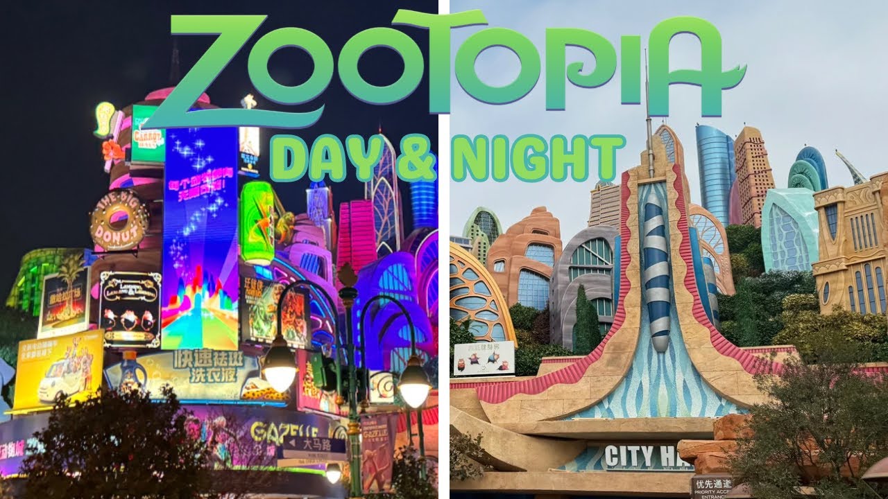 Zootopia Land Ambiance | Day & Night Walkthrough | Shanghai Disneyland Zootopia Land