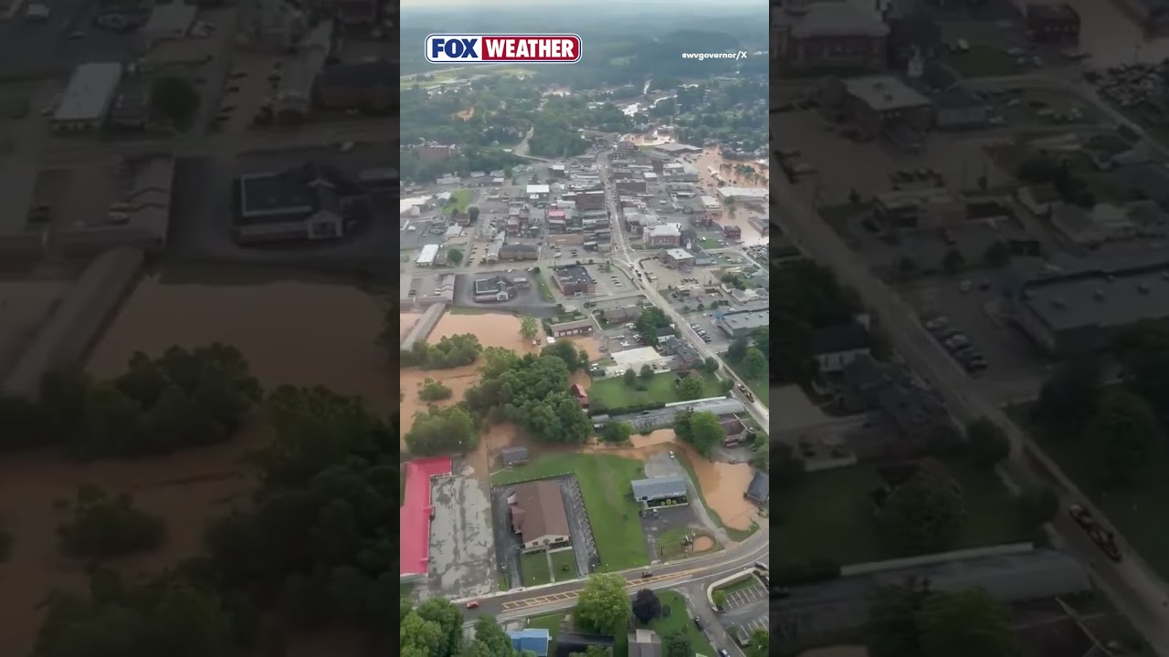 Aerial video reveals catastrophic flooding in West Virginia