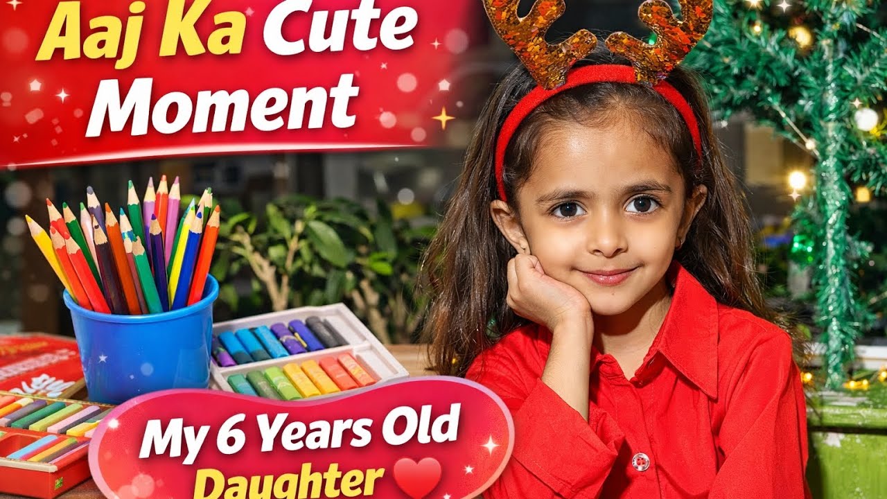 My Daughter’s First Video ❤️ | Cute Drawing Time #drawing #viralvideo 