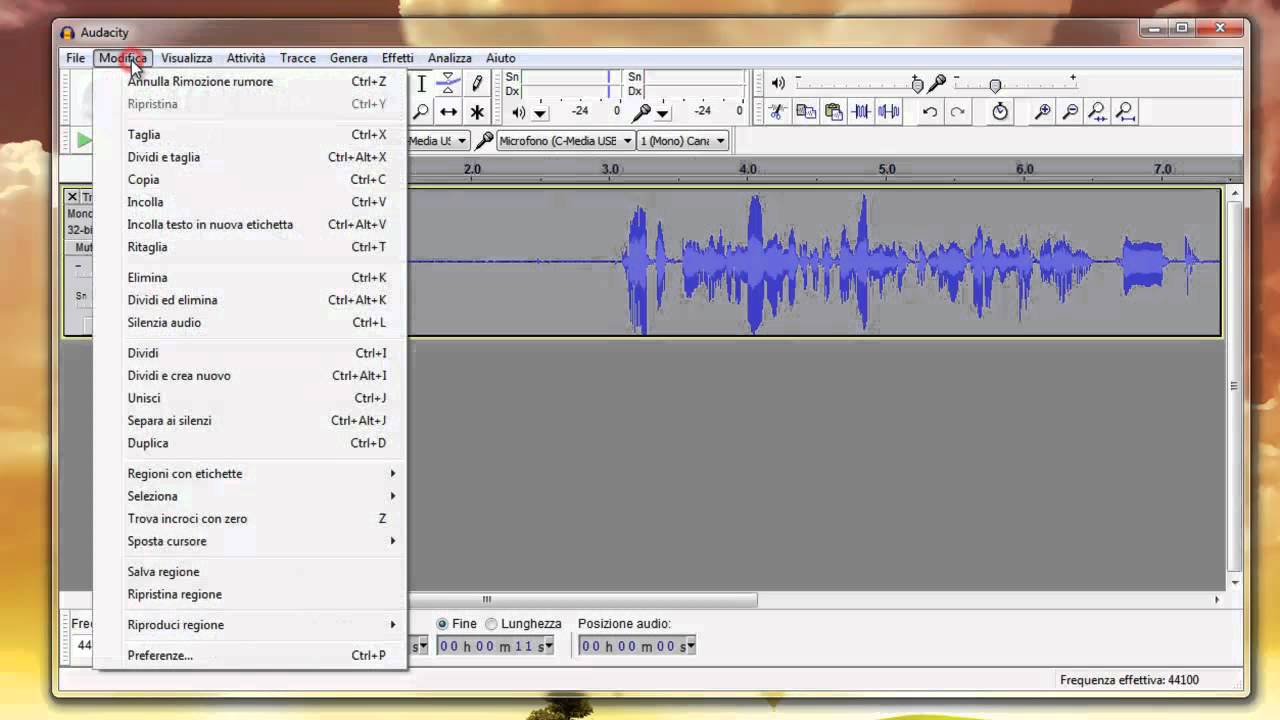 Migliorare l'audio con Audacity - YouTube Tutorial