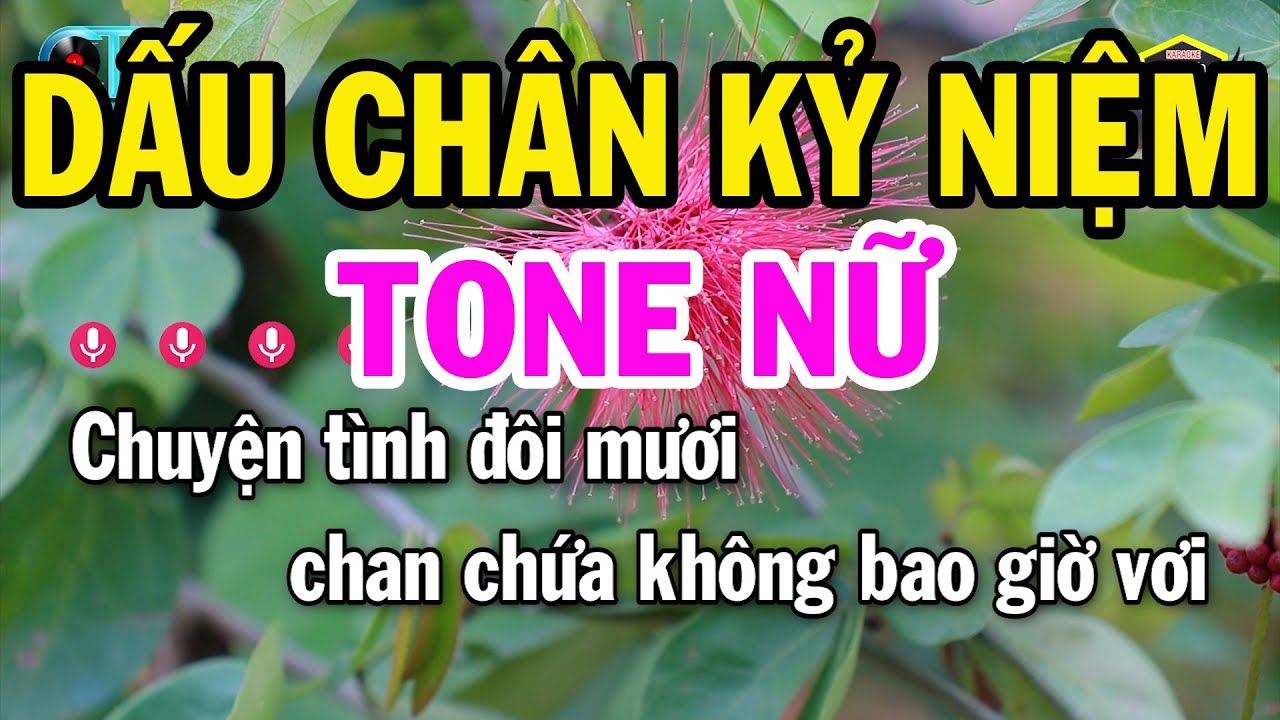 Karaoke Dấu Chân Kỷ Niệm Tone Nữ ( Am ) Nhạc Sống Rumba Cực Hay | Karaoke Bách Hóa