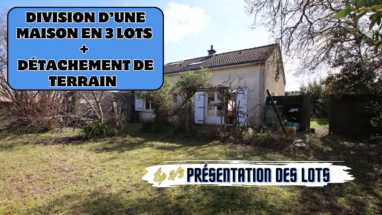 Opération de marchand de biens : Visite du bien divisé en 3 lots + un détachement de terrain.