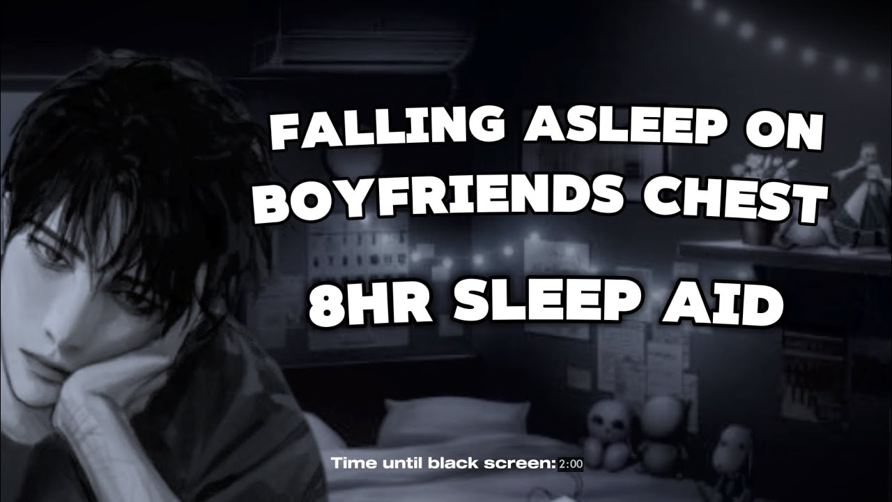 Falling Asleep On Your Boyfriends Chest (8 hours - black screen - breathing - crackling fire - kiss)