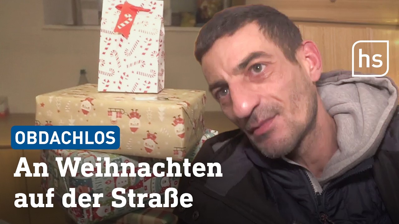 Essen und Geschenke für Obdachlose an Weihnachten in Frankfurt | hessenschau