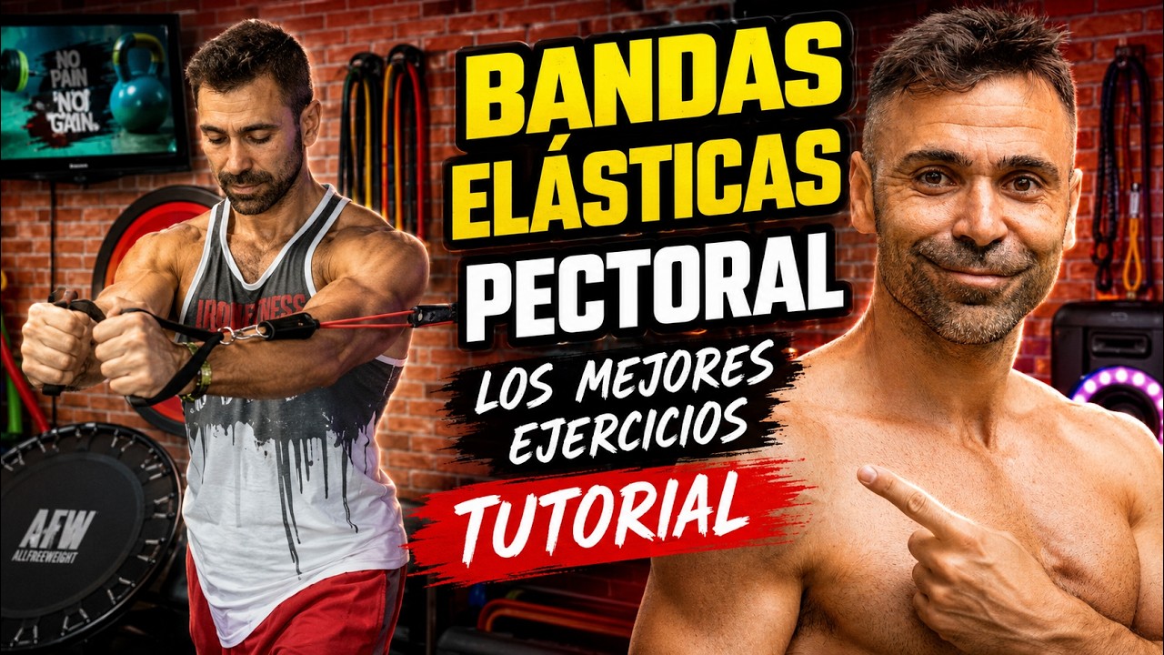 🔴 Los Mejores Ejercicios PECTORAL || BANDAS ELÁSTICAS