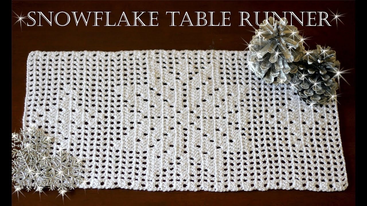 How To Crochet SNOWFLAKE Table Runner | Part 1