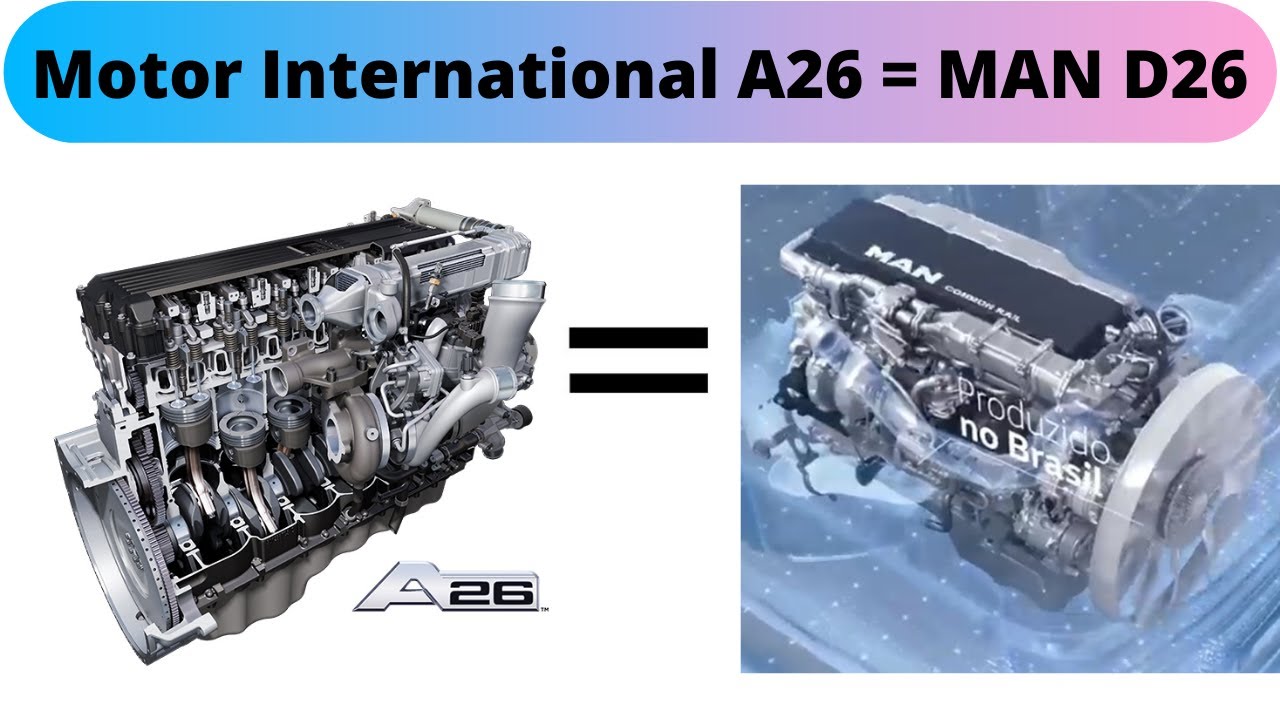 Motor International A26 - Irmão gêmeo do motor MAN D26 (que equipa o MAN TGX e VW Meteor)