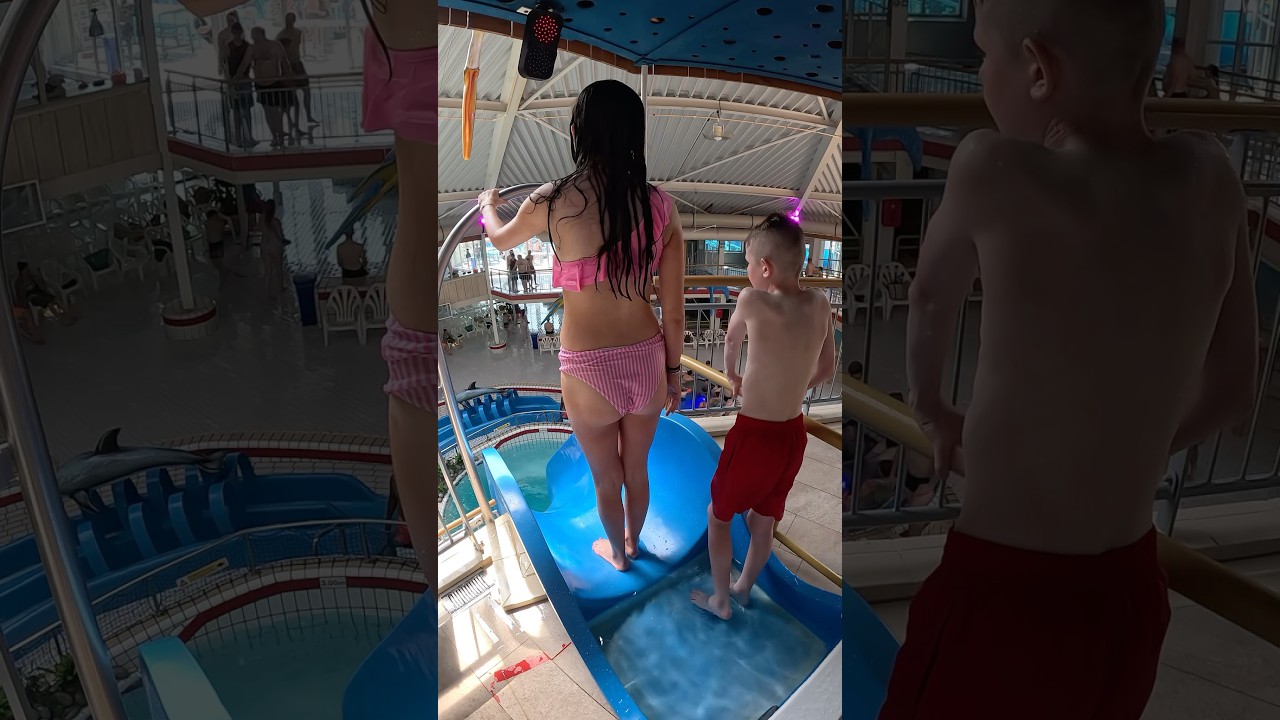 Free Fall Slide From 7 Meter High at Tikibad 🇳🇱